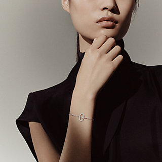 Chaine d'ancre Contour bracelet - White gold | Hermès USA